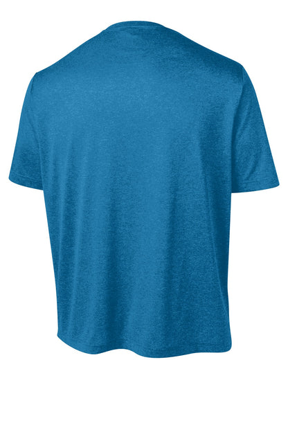 Sport-Tek Heather Contender Tee - Blue Wake Heather - flat back