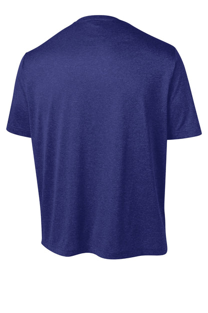 Sport-Tek Heather Contender Tee - Cobalt Heather - flat back
