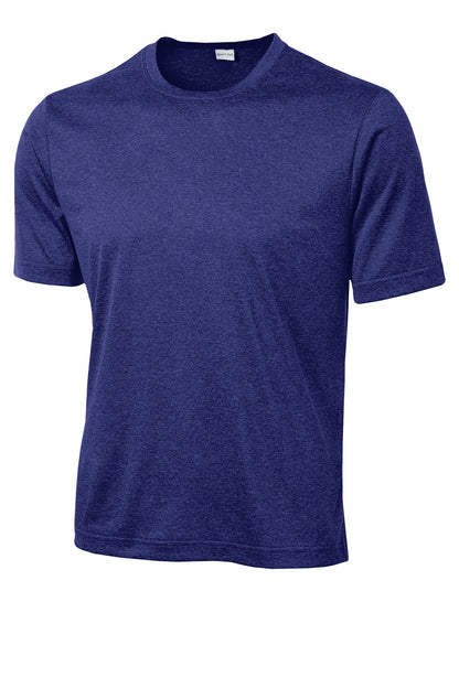 Sport-Tek Heather Contender Tee - Cobalt Heather - flat front
