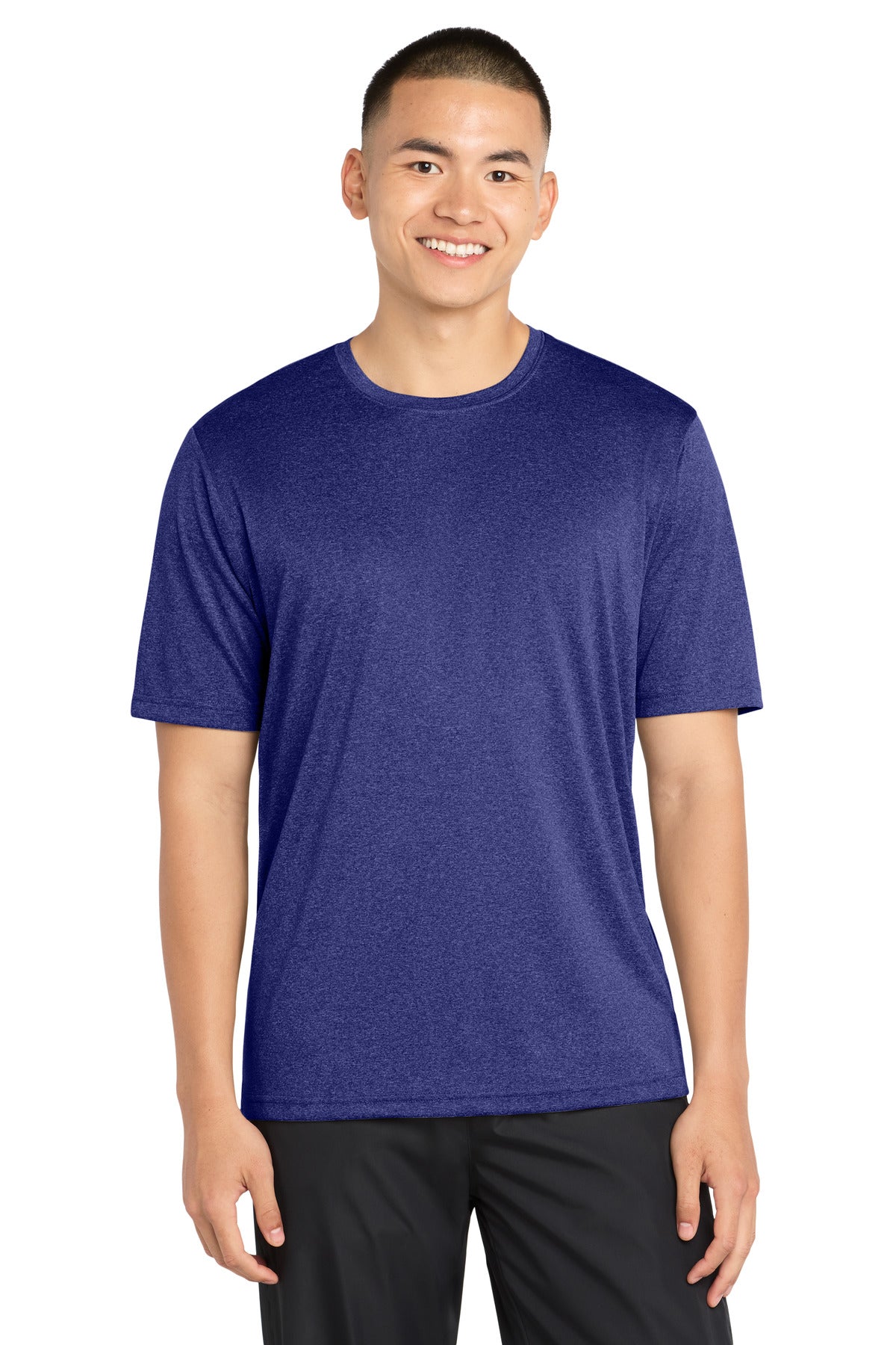 Sport-Tek Heather Contender Tee - Cobalt Heather - front