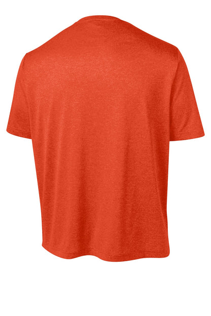 Sport-Tek Heather Contender Tee - Deep Orange Heather - flat back