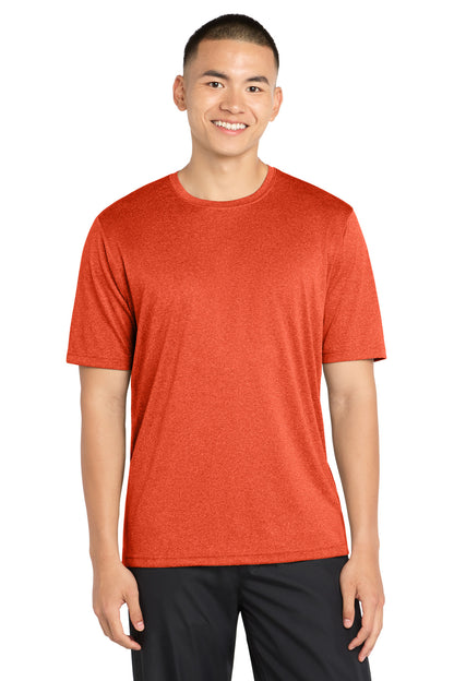 Sport-Tek Heather Contender Tee - Deep Orange Heather - front