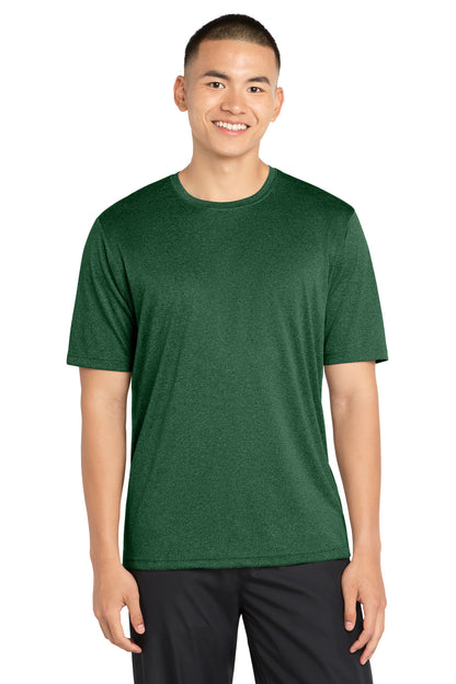 Sport-Tek Heather Contender Tee - Forest Green Heather - front