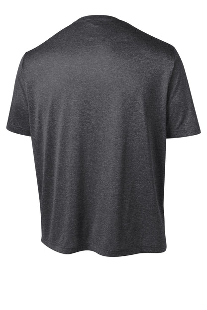 Sport-Tek Heather Contender Tee - Graphite Heather - flat back