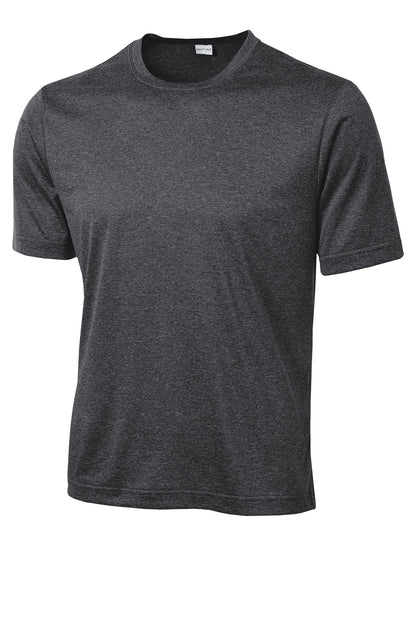 Sport-Tek Heather Contender Tee - Graphite Heather - flat front