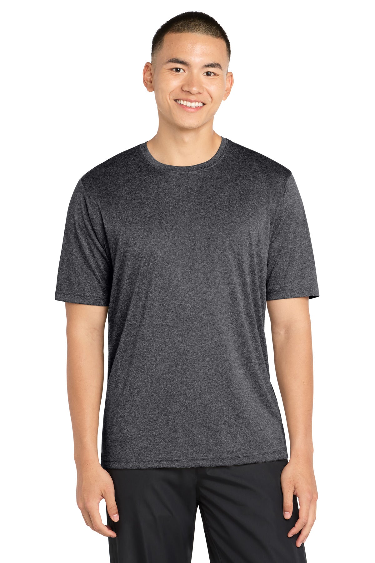 Sport-Tek Heather Contender Tee - Graphite Heather - front