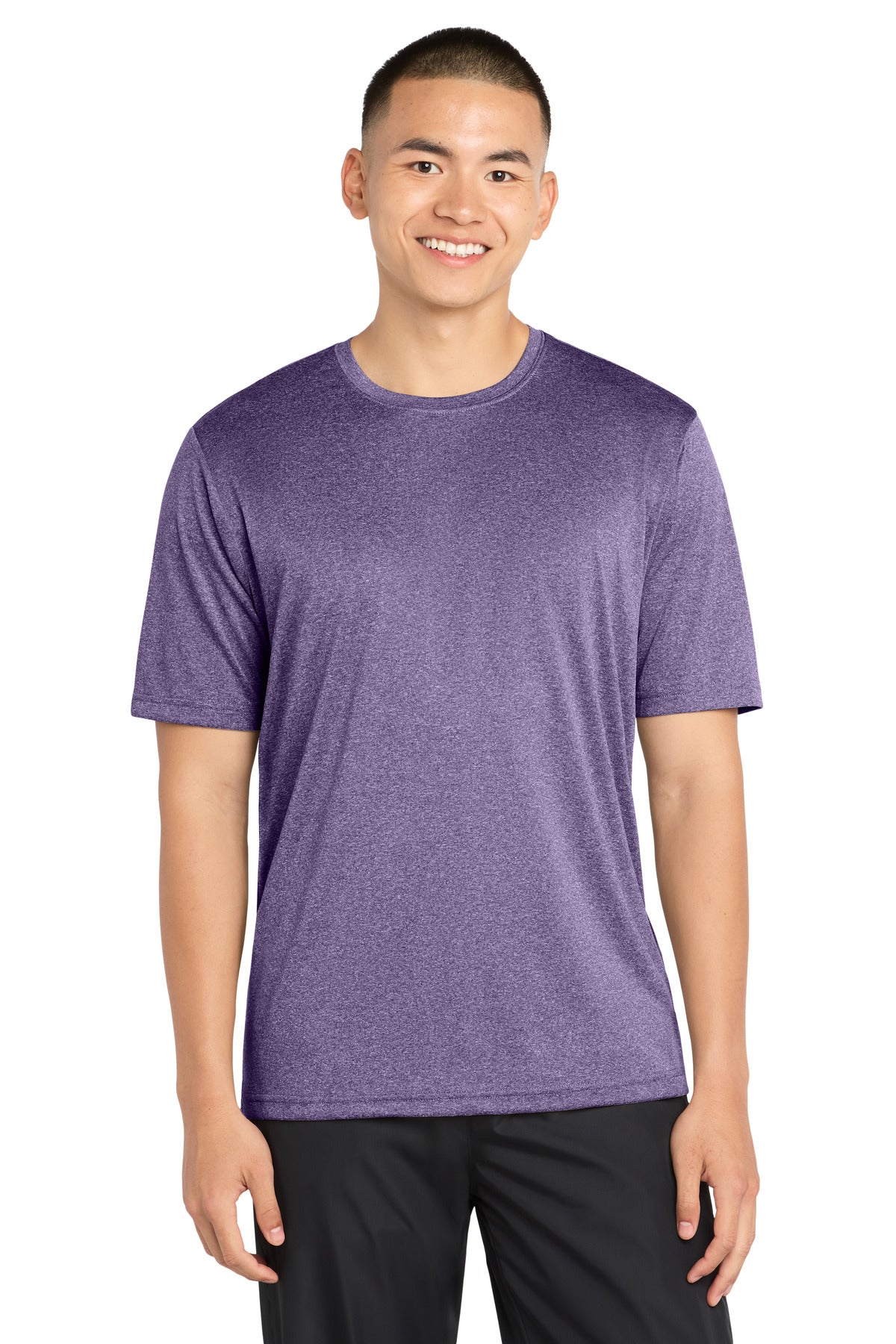 Sport-Tek Heather Contender Tee - Purple Heather - front