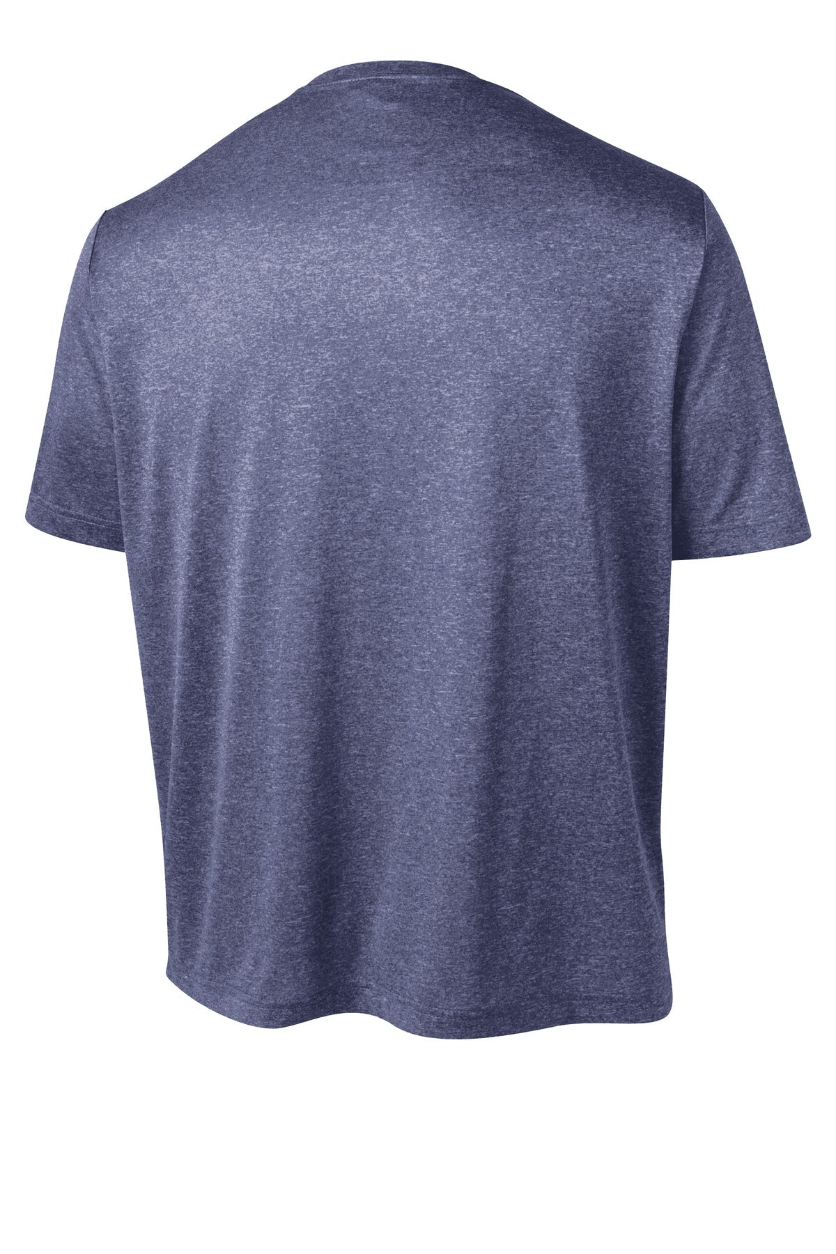 Sport-Tek Heather Contender Tee - True Navy Heather - flat back