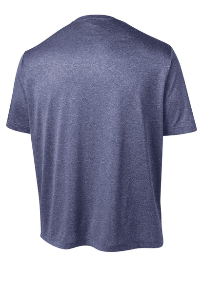 Sport-Tek Heather Contender Tee - True Navy Heather - flat back