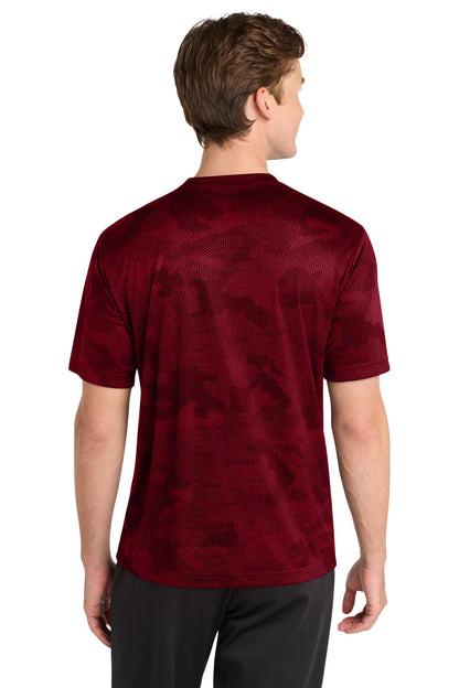 Sport-Tek CamoHex Tee - Deep Red - back