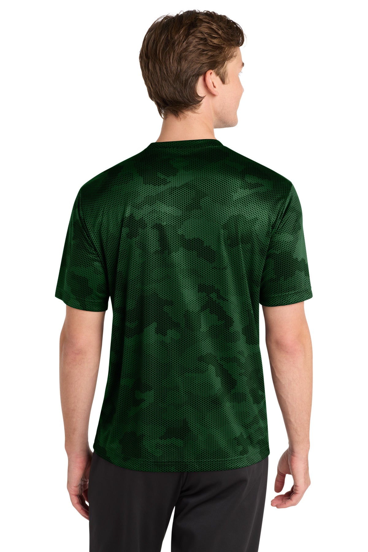 Sport-Tek CamoHex Tee - Forest Green - back