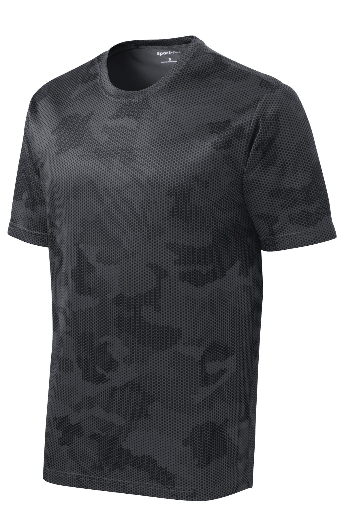 Sport-Tek CamoHex Tee - Iron Grey - flat front