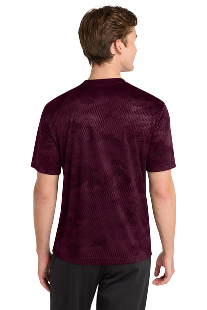 Sport-Tek CamoHex Tee - Maroon - back