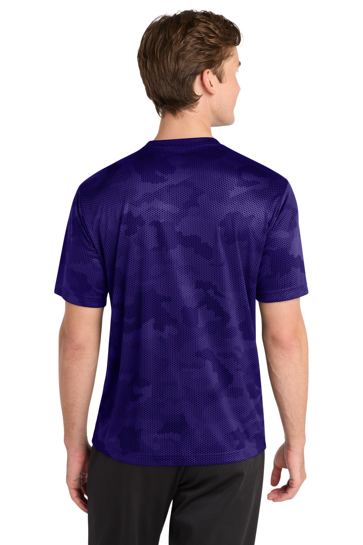 Sport-Tek CamoHex Tee - Purple - back