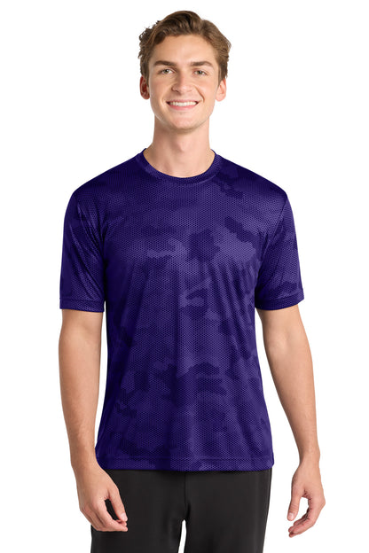 Sport-Tek CamoHex Tee - Purple - front