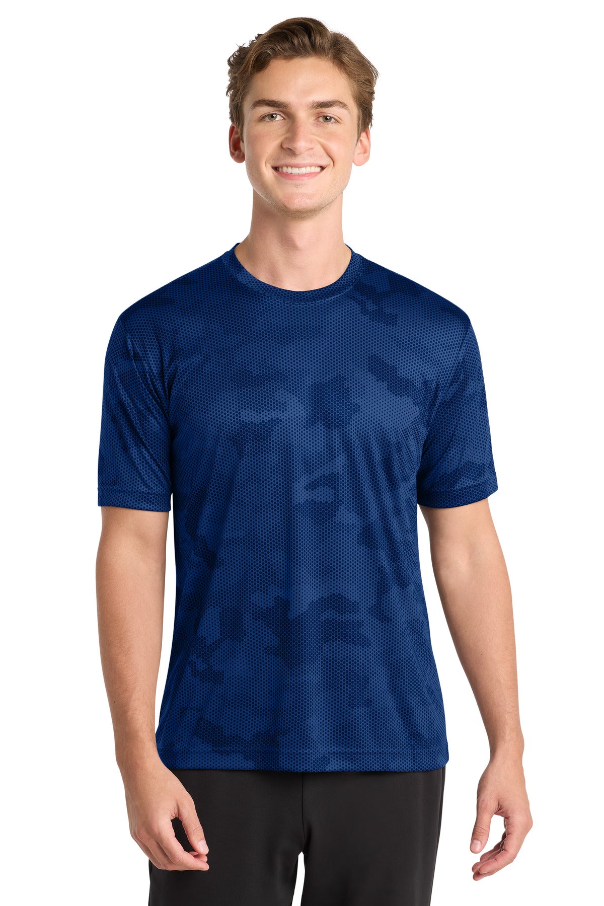 Sport-Tek CamoHex Tee - True Royal - front