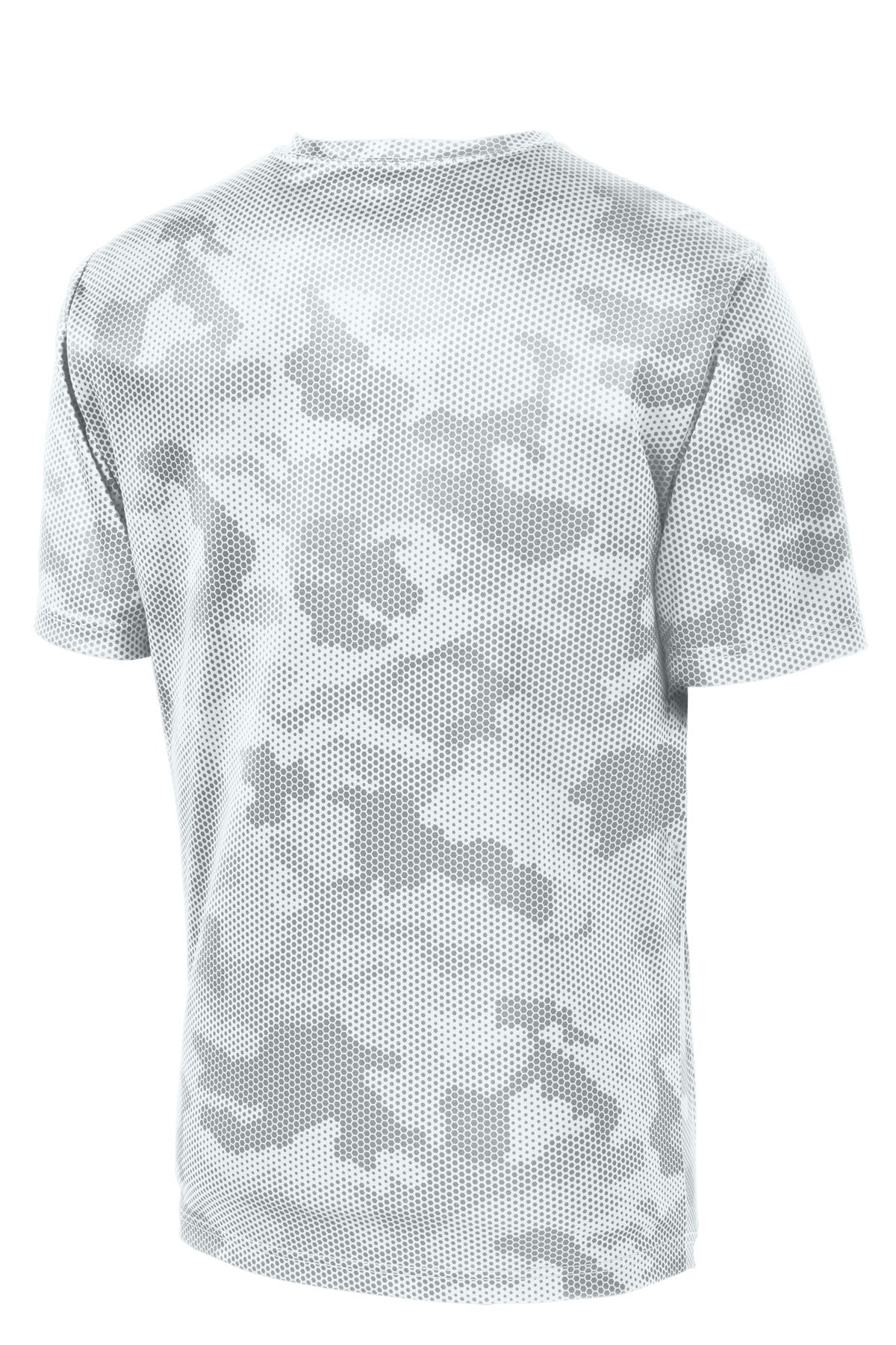 Sport-Tek CamoHex Tee - White - flat back