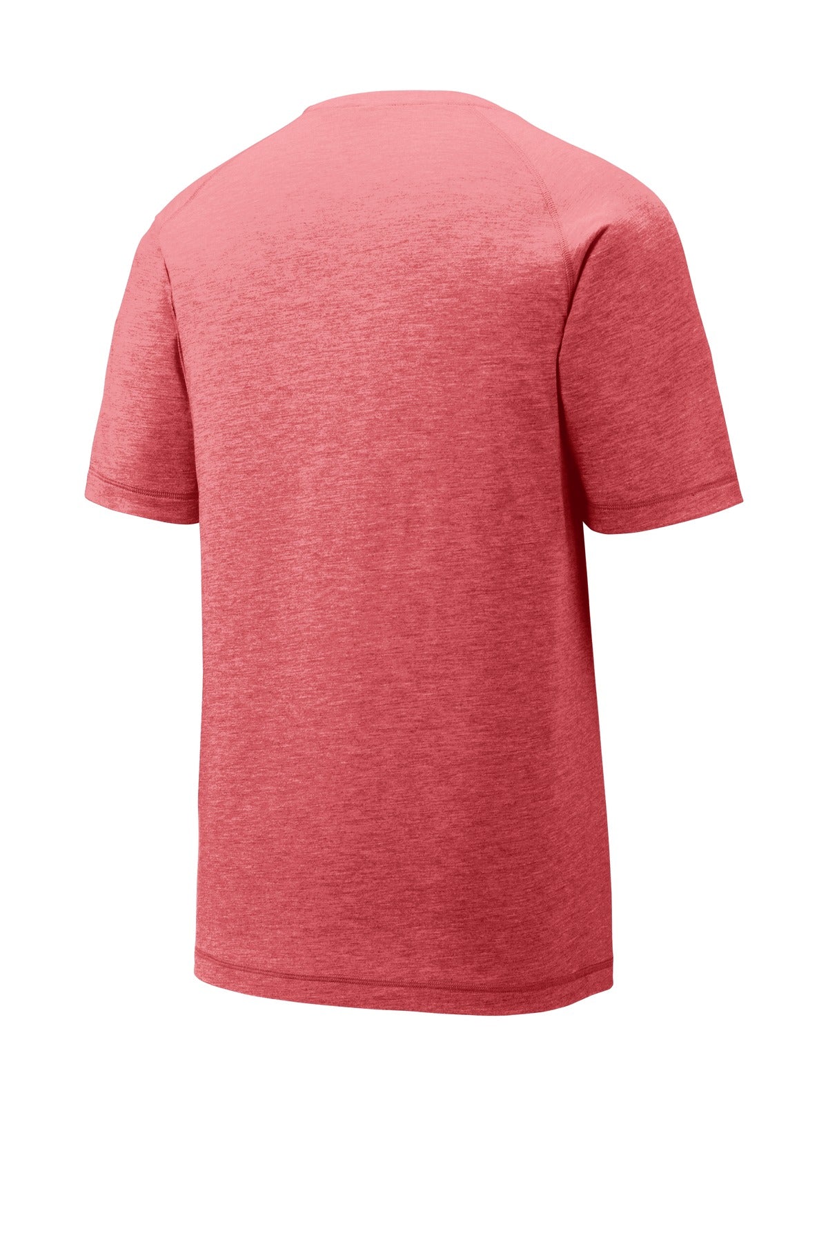 Sport-Tek PosiCharge Tri-Blend Wicking Raglan Tee - True Red Heather - flat back