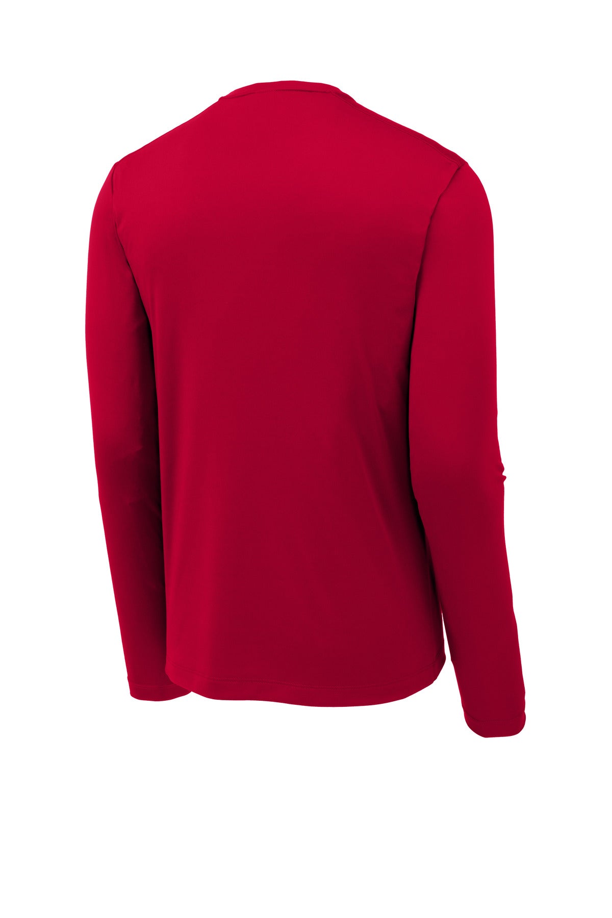 Sport-Tek Posi-UV Pro Long Sleeve Tee - Deep Red - flat back