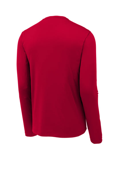 Sport-Tek Posi-UV Pro Long Sleeve Tee - Deep Red - flat back