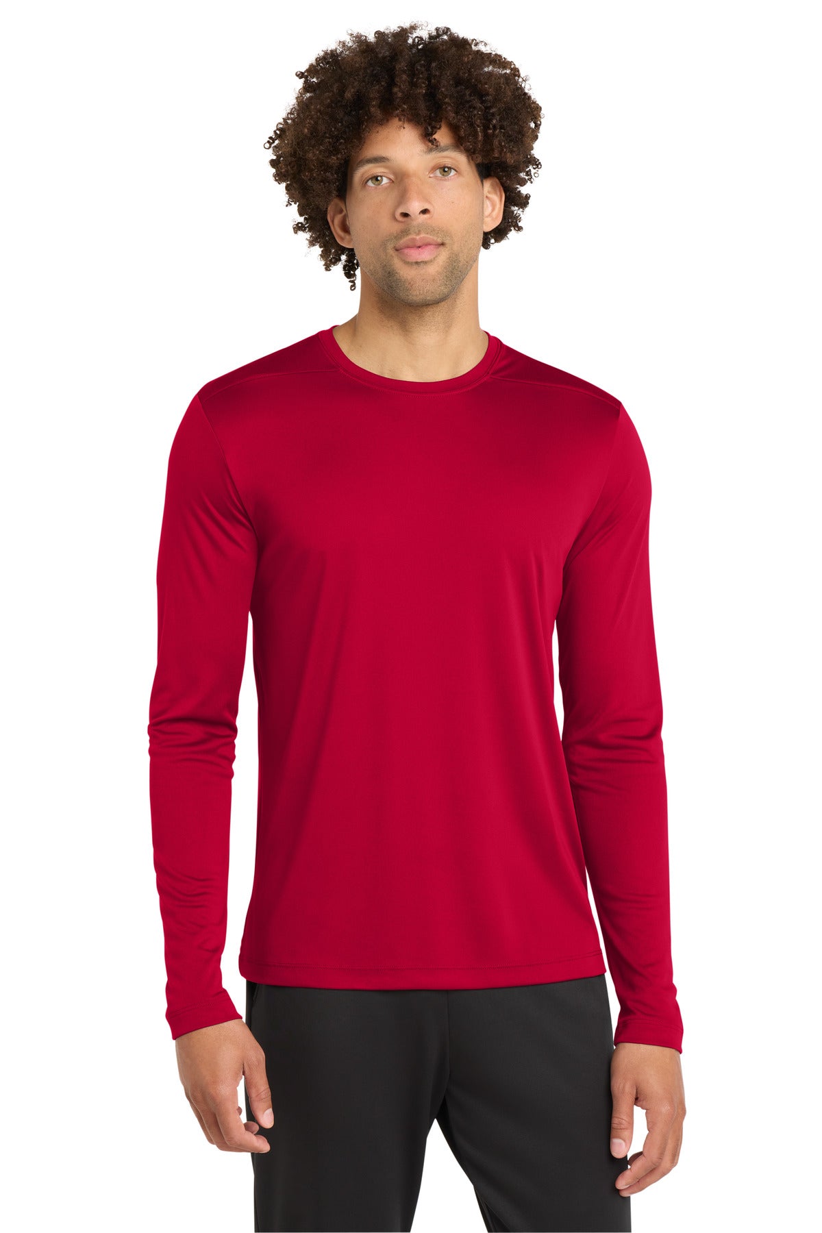Sport-Tek Posi-UV Pro Long Sleeve Tee - Deep Red - front