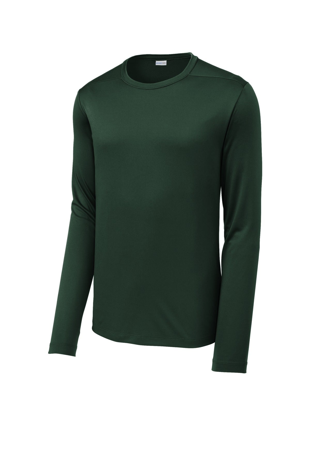 Sport-Tek Posi-UV Pro Long Sleeve Tee - Forest Green - flat front