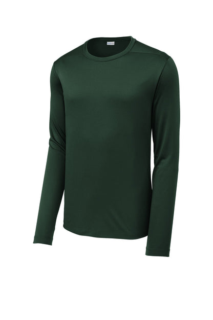 Sport-Tek Posi-UV Pro Long Sleeve Tee - Forest Green - flat front