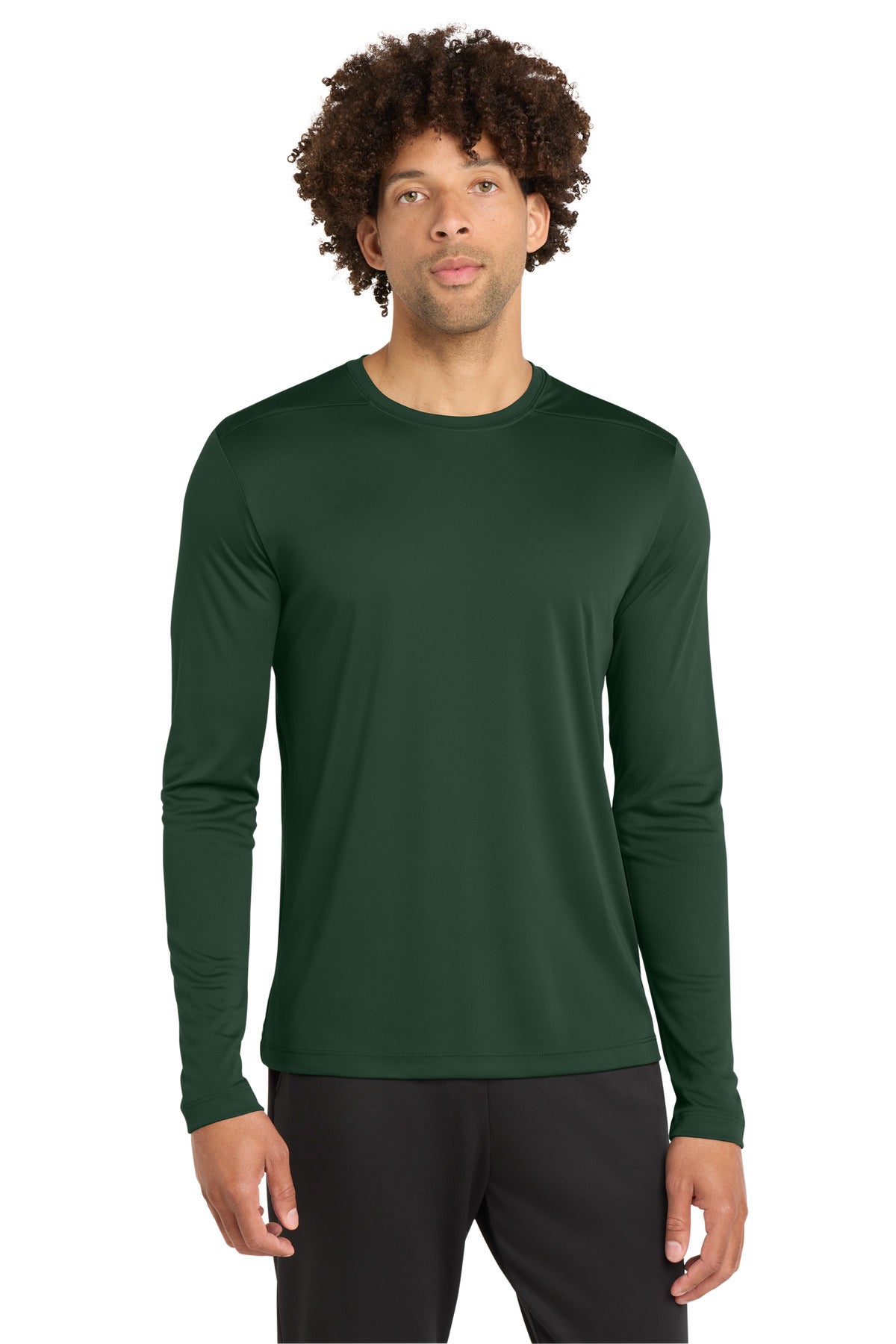 Sport-Tek Posi-UV Pro Long Sleeve Tee - Forest Green - front