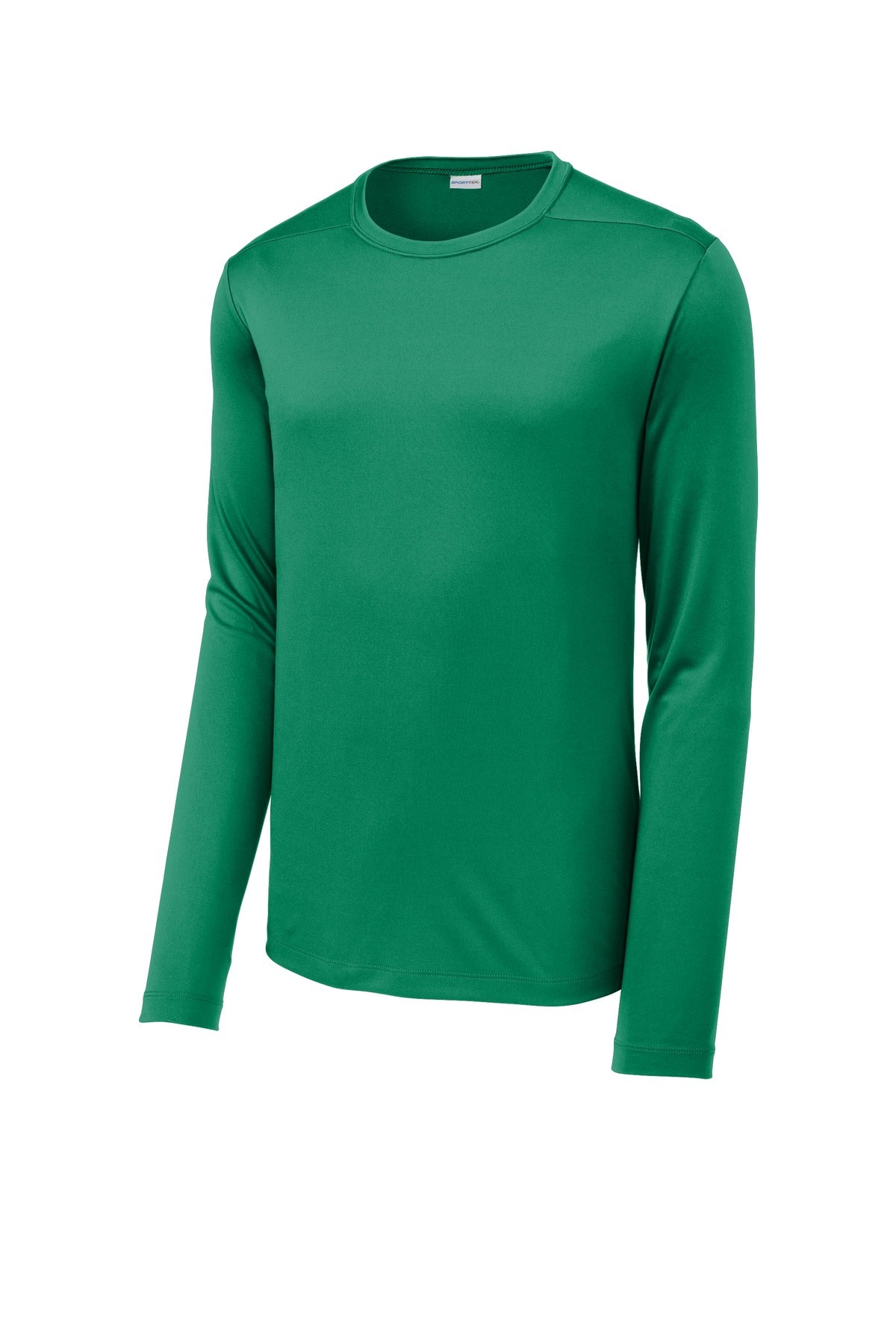 Sport-Tek Posi-UV Pro Long Sleeve Tee - Kelly Green - flat front