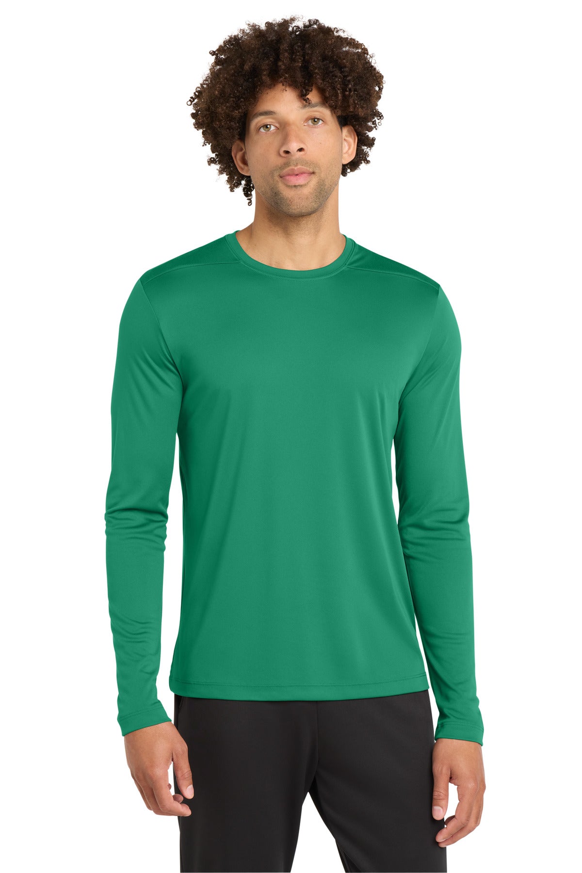 Sport-Tek Posi-UV Pro Long Sleeve Tee - Kelly Green - front