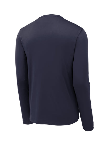 Sport-Tek Posi-UV Pro Long Sleeve Tee - True Navy - flat back