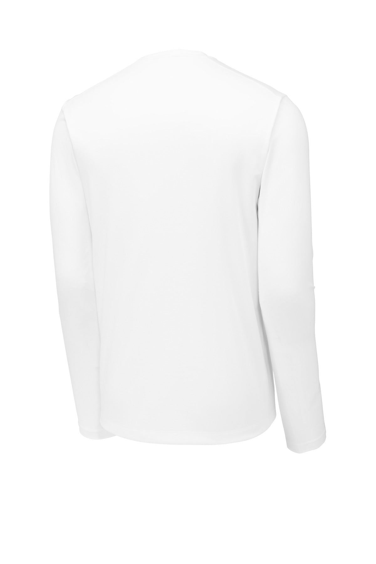 Sport-Tek Posi-UV Pro Long Sleeve Tee - White - flat back