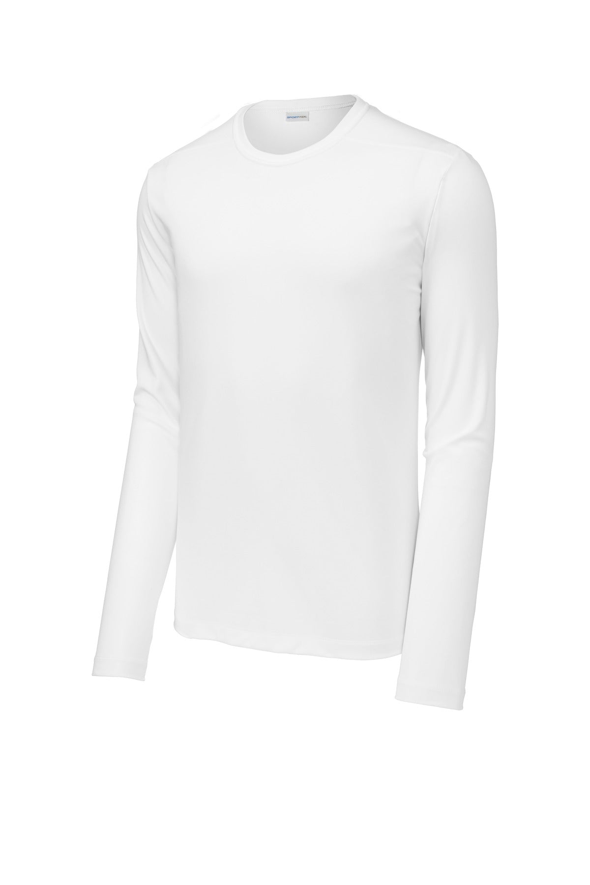 Sport-Tek Posi-UV Pro Long Sleeve Tee - White - flat front