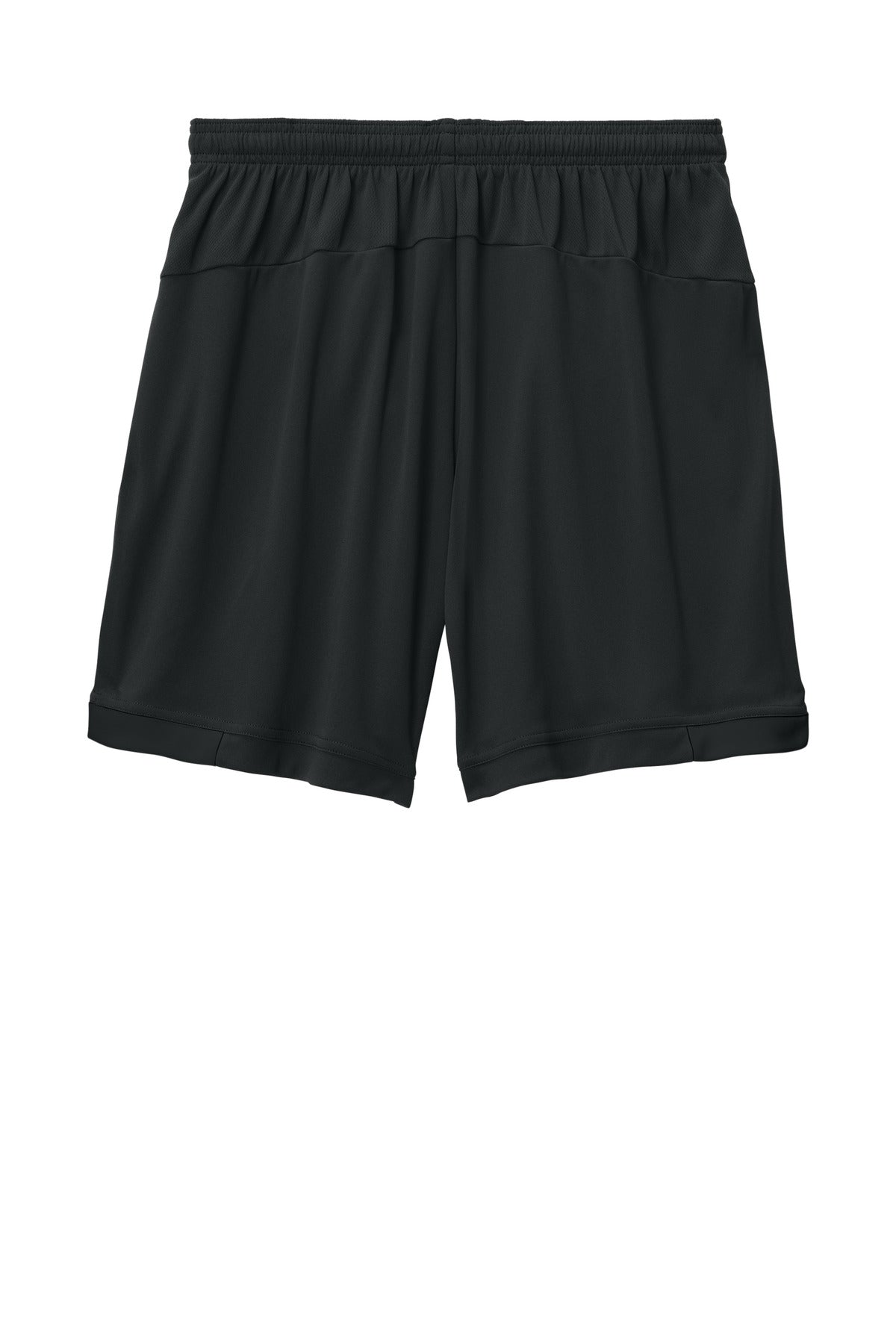Sport-Tek Club 7 Short - Black/ Black - flat back