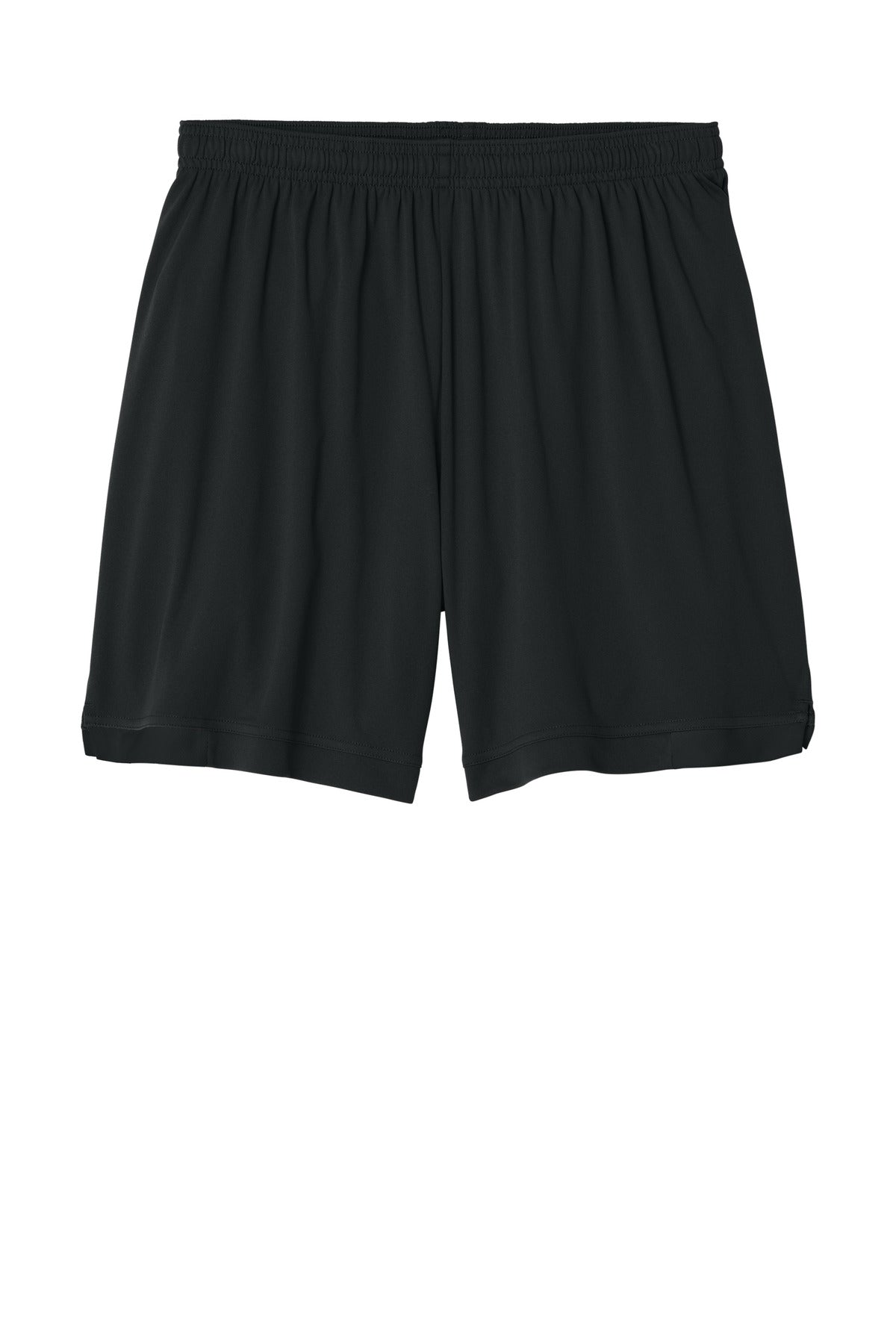 Sport-Tek Club 7 Short - Black/ Black - flat front