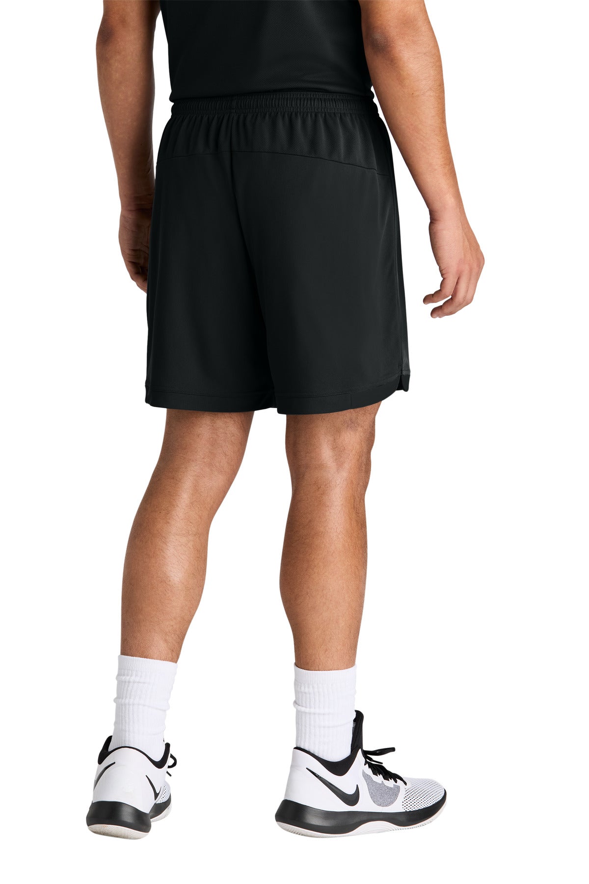 Sport-Tek Club 7 Short - Black/ Black - back