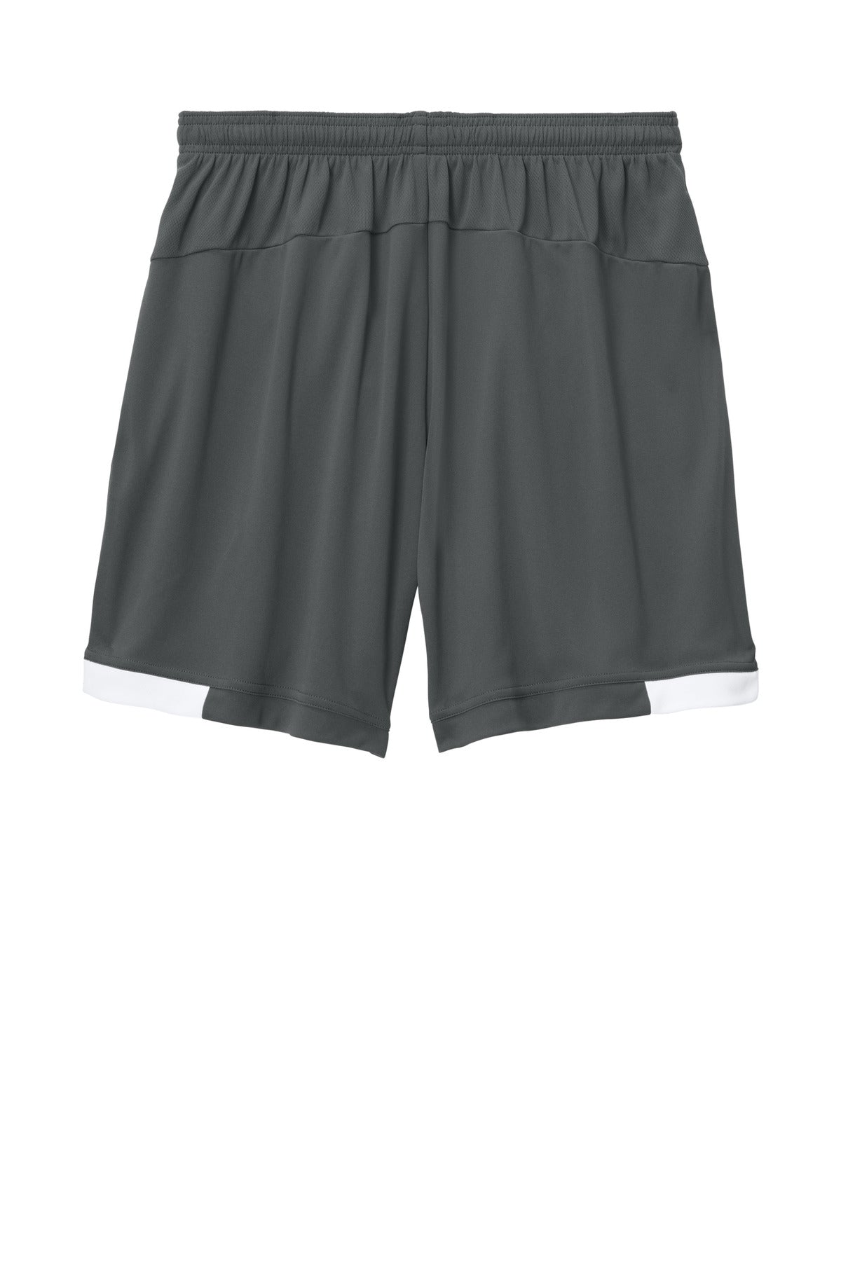 Sport-Tek Club 7 Short - Iron Grey/ White - flat back