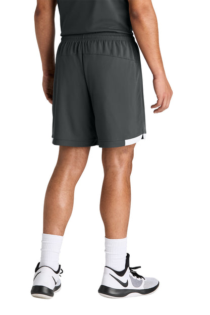 Sport-Tek Club 7 Short - Iron Grey/ White - back