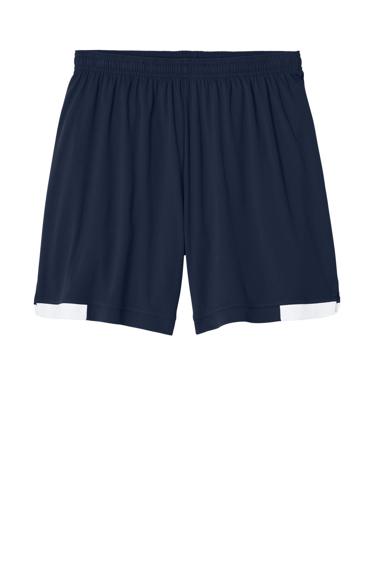 Sport-Tek Club 7 Short - True Navy/ White - flat front