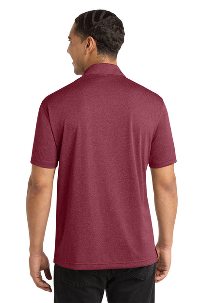 Sport-Tek Heather Contender Polo - Cardinal Heather - back