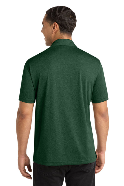 Sport-Tek Heather Contender Polo - Forest Green Heather - back