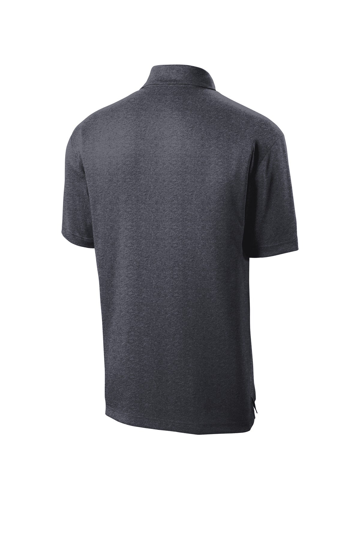 Sport-Tek Heather Contender Polo - Graphite Heather - flat back