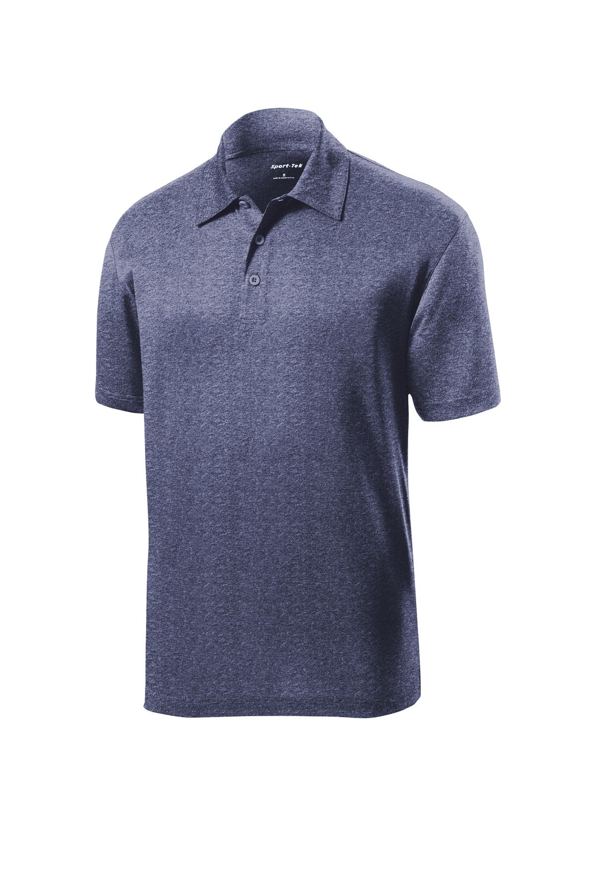 Sport-Tek Heather Contender Polo - True Navy Heather - flat front
