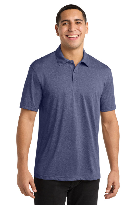 Sport-Tek Heather Contender Polo - True Navy Heather - front