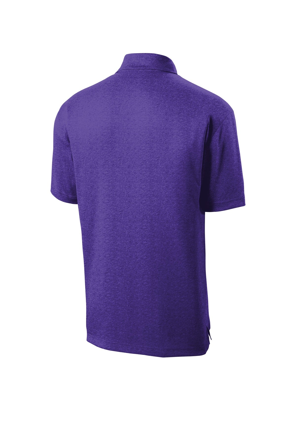 Sport-Tek Heather Contender Polo - Varsity Purple Heather - flat back