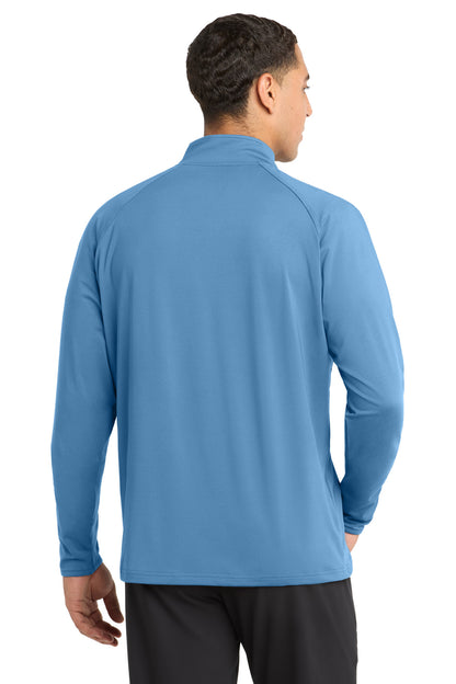 Sport-Tek Sport-Wick Stretch 1/4-Zip Pullover - Carolina Blue - back