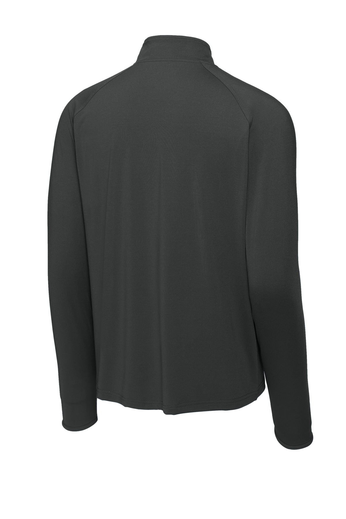 Sport-Tek Sport-Wick Stretch 1/4-Zip Pullover - Charcoal Grey - flat back