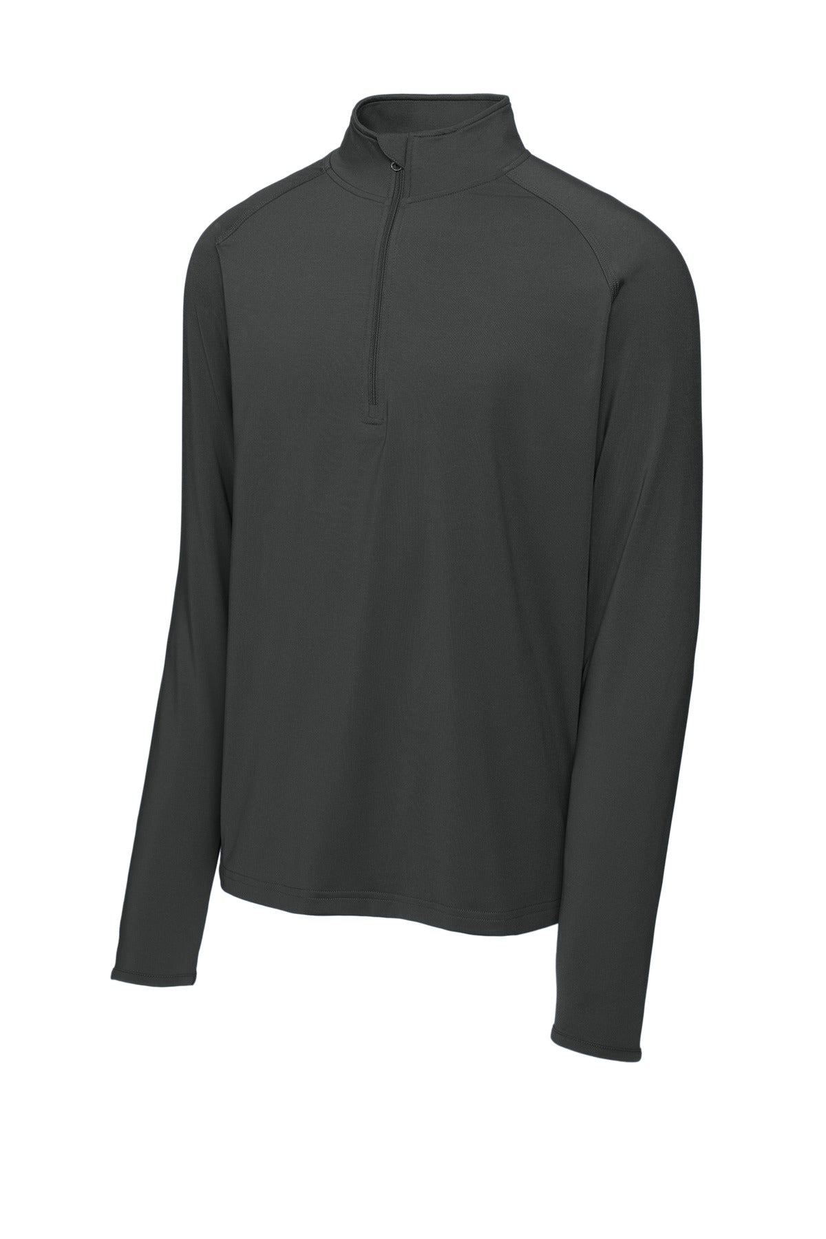 Sport-Tek Sport-Wick Stretch 1/4-Zip Pullover - Charcoal Grey - flat front