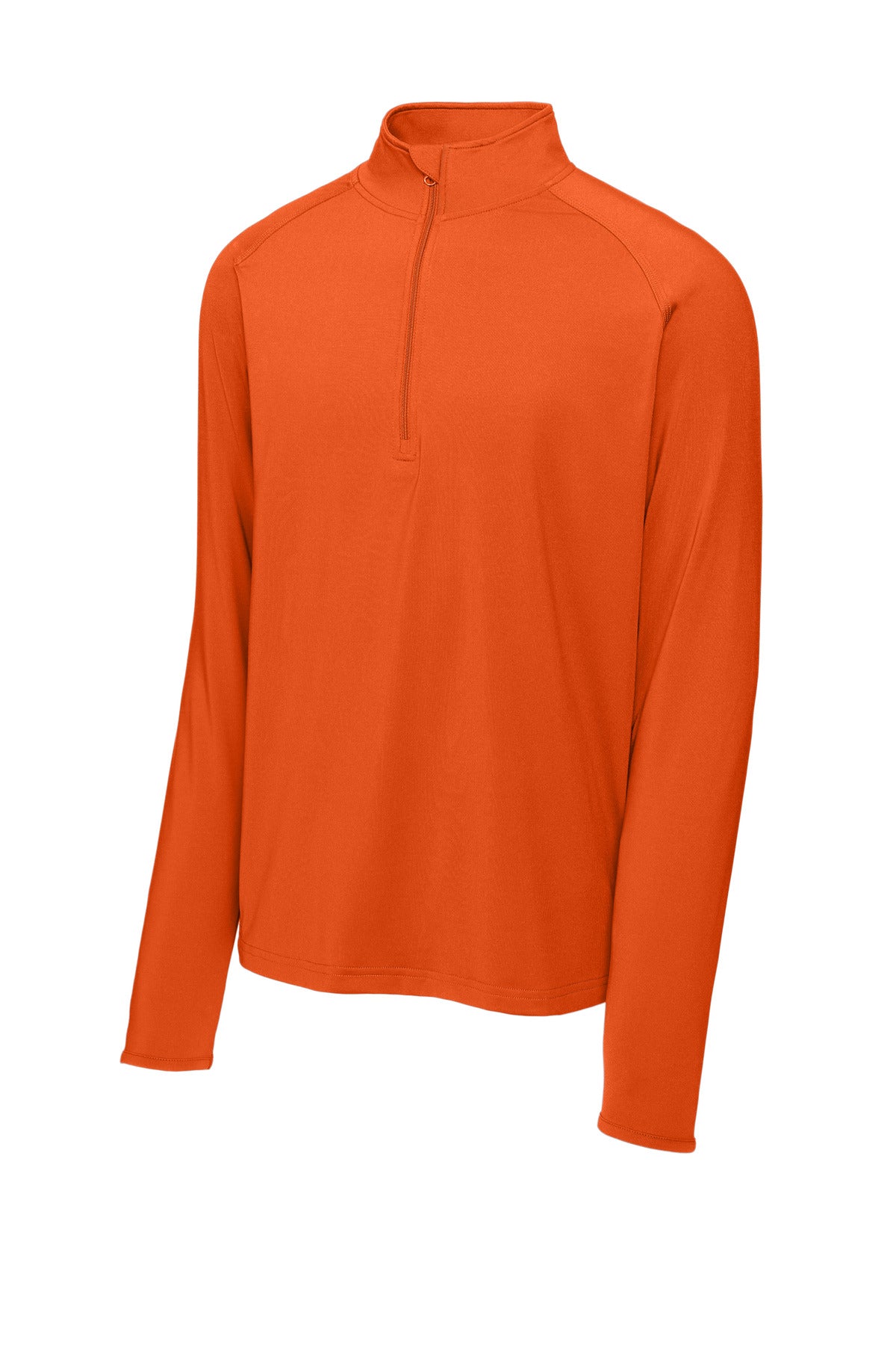 Sport-Tek Sport-Wick Stretch 1/4-Zip Pullover - Deep Orange - flat front