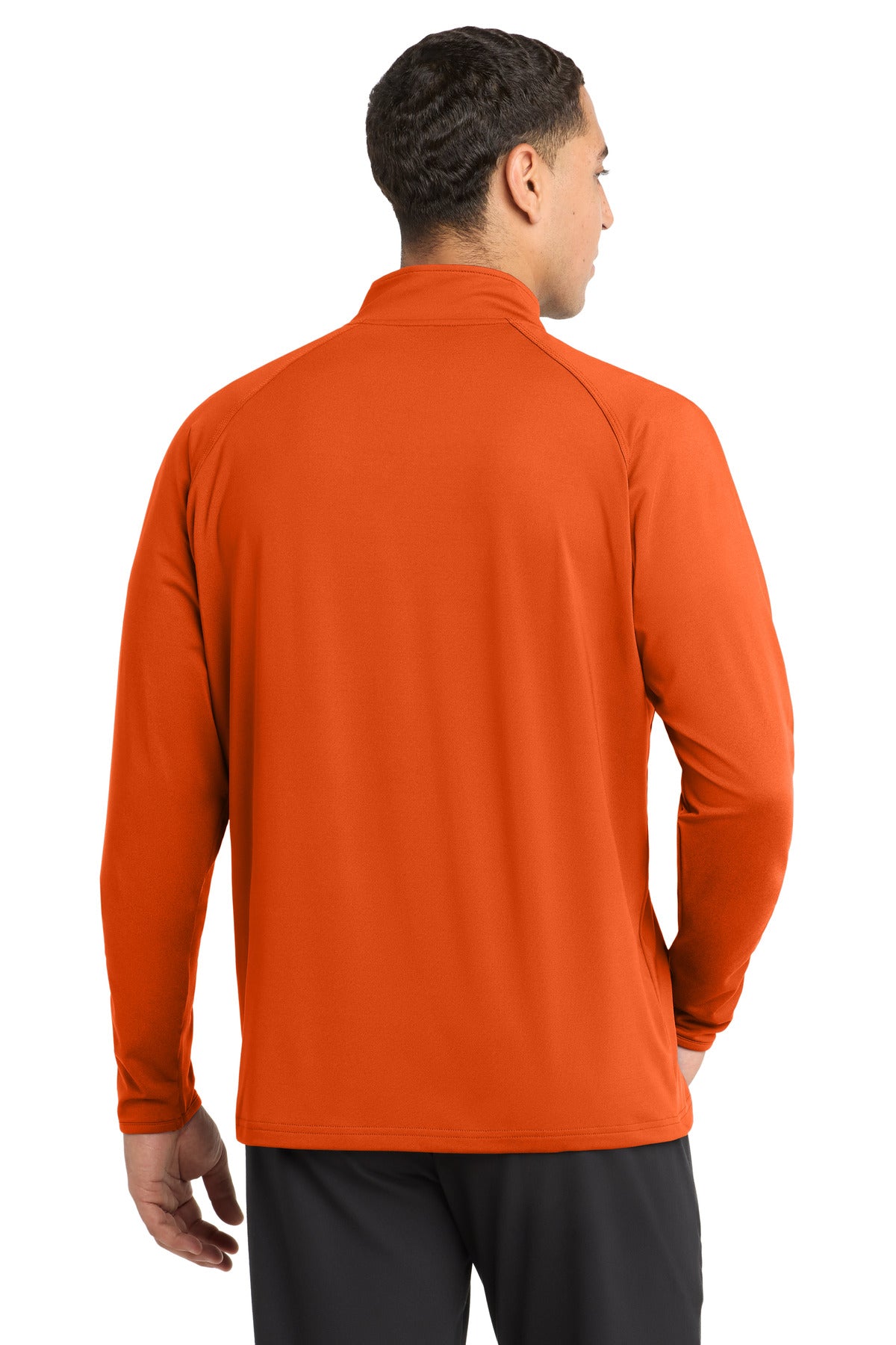 Sport-Tek Sport-Wick Stretch 1/4-Zip Pullover - Deep Orange - back